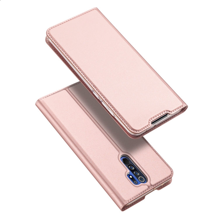 

For Xiaomi Redmi 9 DUX DUCIS Skin Pro Series Horizontal Flip PU + TPU Leather Case, with Holder & Card Slots(Rose Gold)