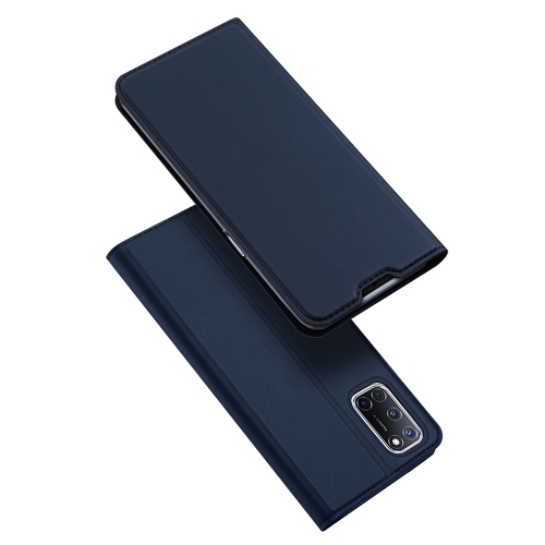 

For OPPO A52 / A72 / A92 DUX DUCIS Skin Pro Series Horizontal Flip PU + TPU Leather Case, with Holder & Card Slots(Blue)