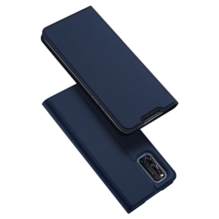 

For Vivo V19 DUX DUCIS Skin Pro Series Horizontal Flip PU + TPU Leather Case, with Holder & Card Slots(Blue)