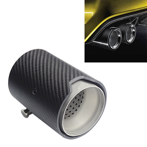 

Car Modified Matte Surface Exhaust Pipe Carbon Fiber Tail Throatfor BMW M2 / M3 / M4 / M5, Outer Diameter of Air Inlet:70mm