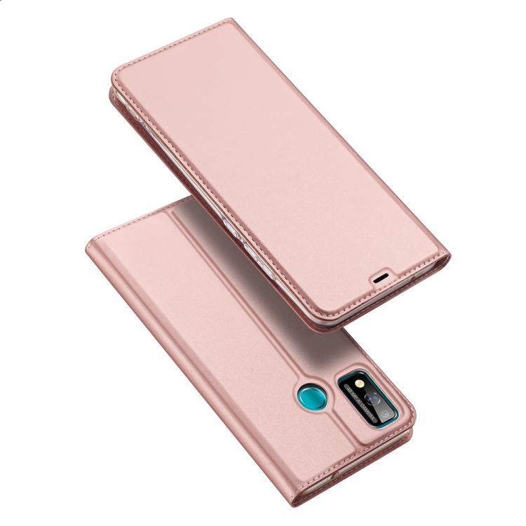 

For Huawei Honor 9X Lite DUX DUCIS Skin Pro Series Horizontal Flip PU + TPU Leather Case, with Holder & Card Slots(Rose Gold)
