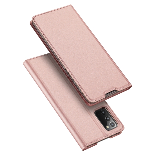 

For Samsung Galaxy Note 20 DUX DUCIS Skin Pro Series Horizontal Flip PU + TPU Leather Case, with Holder & Card Slots(Rose Gold)
