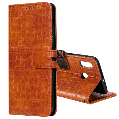 

For OPPO A8 Regular Crocodile Texture Horizontal Flip Leather Case with Holder & Card Slots & Wallet & Photo Frame & Lanyard(Brown)