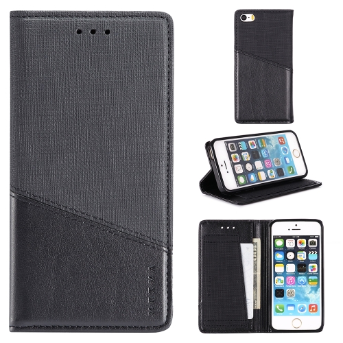 

For iPhone 5 MUXMA MX109 Horizontal Flip Leather Case with Holder & Card Slot & Wallet(Black)