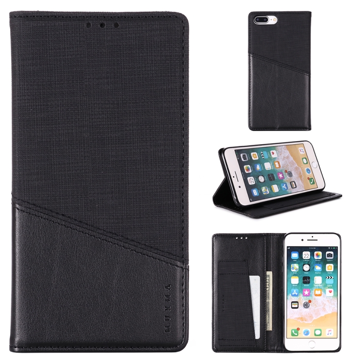

For iPhone 7 Plus / 8 Plus MUXMA MX109 Horizontal Flip Leather Case with Holder & Card Slot & Wallet(Black)