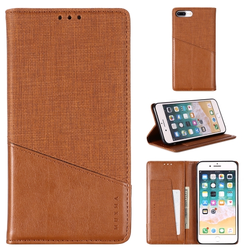 

For iPhone 7 Plus / 8 Plus MUXMA MX109 Horizontal Flip Leather Case with Holder & Card Slot & Wallet(Brown)