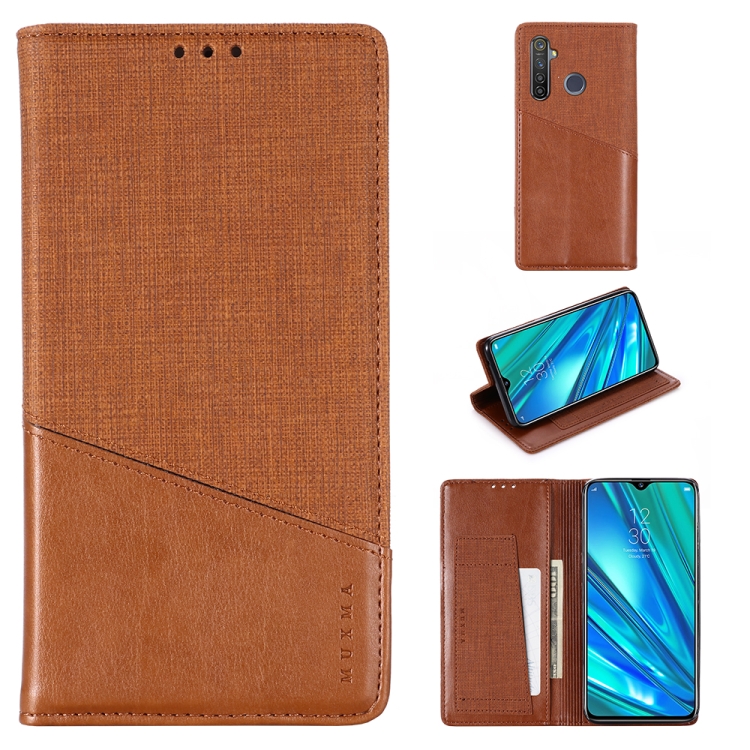 

For OPPO Realme 5 Pro MUXMA MX109 Horizontal Flip Leather Case with Holder & Card Slot & Wallet(Brown)