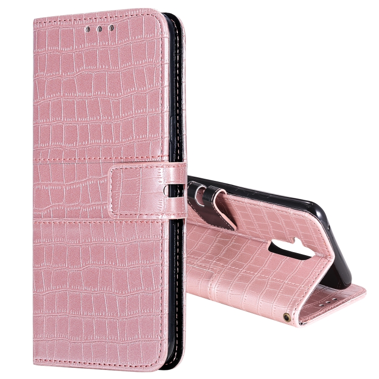 

For Huawei Mate 20 Lite Regular Crocodile Texture Horizontal Flip Leather Case with Holder & Card Slots & Wallet & Photo Frame & Lanyard(Rose Gold)