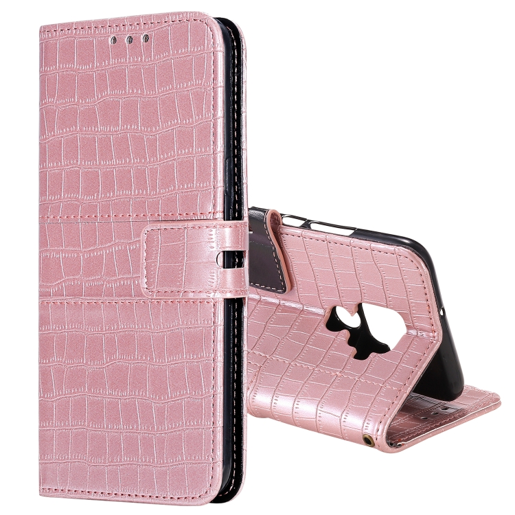 

For Huawei Mate 30 Lite Regular Crocodile Texture Horizontal Flip Leather Case with Holder & Card Slots & Wallet & Photo Frame & Lanyard(Rose Gold)