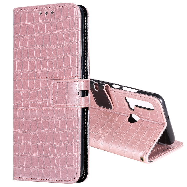 

For Huawei P20 Lite (2019) Regular Crocodile Texture Horizontal Flip Leather Case with Holder & Card Slots & Wallet & Photo Frame & Lanyard(Rose Gold)
