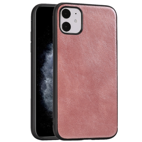 

For iPhone 11 Crazy Horse Textured Calfskin PU+PC+TPU Case(Rose Gold)