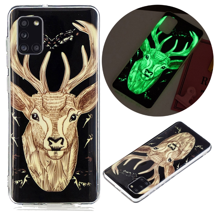 

For Samsung Galaxy A31 Luminous TPU Mobile Phone Protective Case(Deer Head)