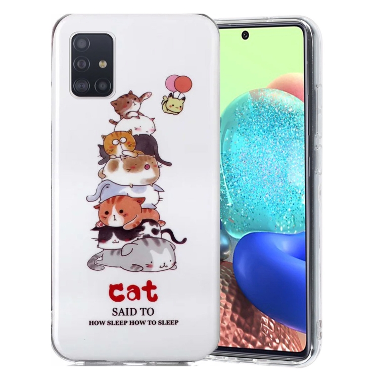 

For Samsung Galaxy A51 5G Luminous TPU Soft Protective Case(Cats)