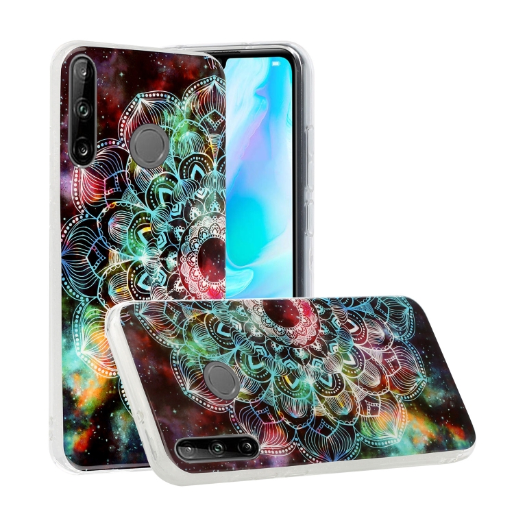 

For Huawei P40 Lite E Luminous TPU Soft Protective Case(Mandala Flower)