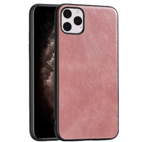 

For iPhone 11 Pro Crazy Horse Textured Calfskin PU+PC+TPU Case(Rose Gold)