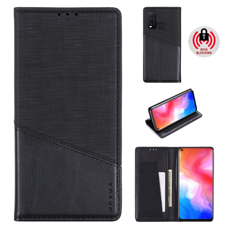 

For Vivo Y50 MUXMA MX109 Horizontal Flip Leather Case with Holder & Card Slot & Wallet(Black)