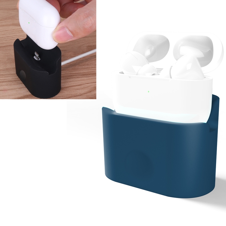 

For Airpods Pro Wireless Bluetooth Earphone Silicone Charging Stand Charging Seat(Blue)