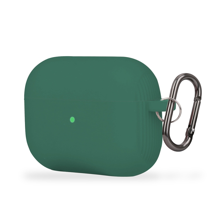 

For AirPods Pro Conjoined Vertical Texture Silicone Protective Case(Green)