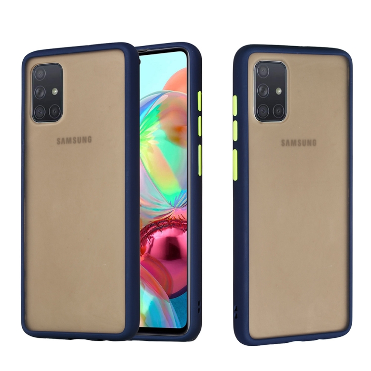 

For Samsung Galaxy A71 Skin Hand Feeling Series Shockproof Frosted PC+ TPU Protective Case(Blue)