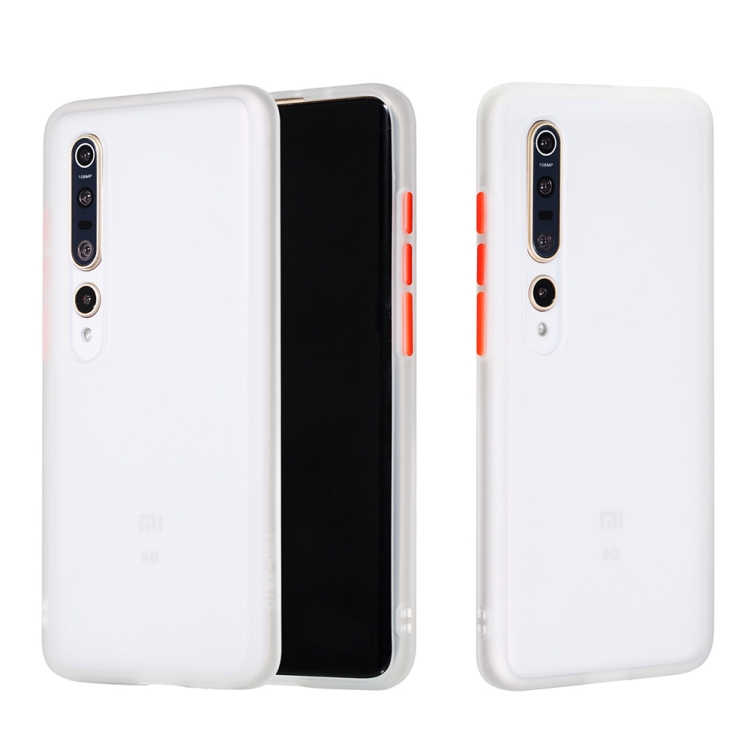 

For Xiaomi Mi 10 Pro Skin Hand Feeling Series Shockproof Frosted PC+ TPU Protective Case(White)