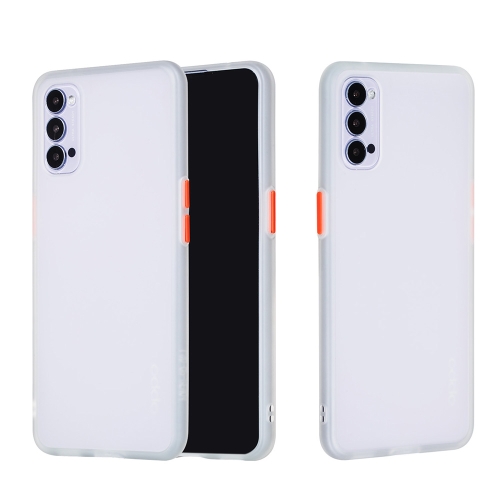 

For OPPO Reno4 5G Skin Hand Feeling Series Anti-fall Frosted PC+ TPU Protective Case(White)