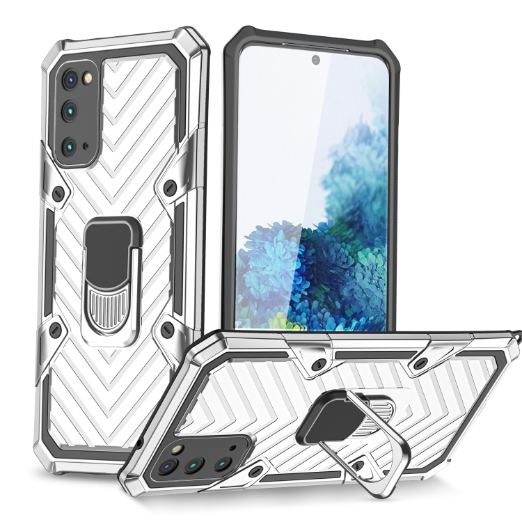 

For Samsung Galaxy S20 Cool Armor PC + TPU Shockproof Case with 360 Degree Rotation Ring Holder(Silver)