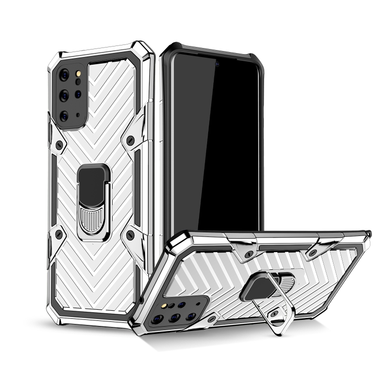 

For Samsung Galaxy S20+ Cool Armor PC + TPU Shockproof Case with 360 Degree Rotation Ring Holder(Silver)