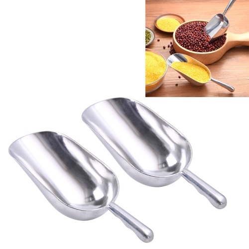 

2 PCS Stainless Steel Multifunctional Shovel Aluminum Alloy Ice Shovel Food Tea Shovel Tea Spoon, Size:S