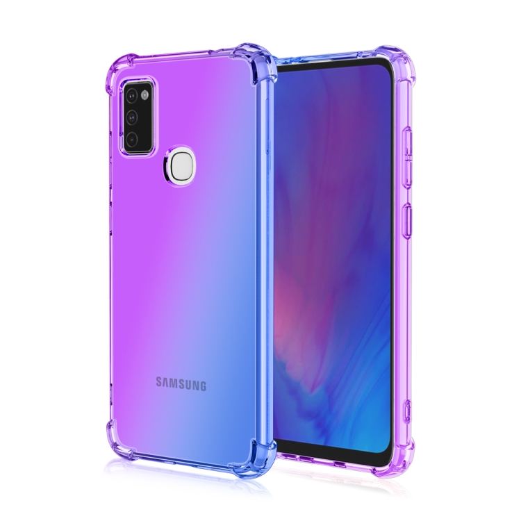 

For Samsung Galaxy M51 Four-Corner Airbag Shockproof Gradient Color TPU Protective Case(Purple Blue)