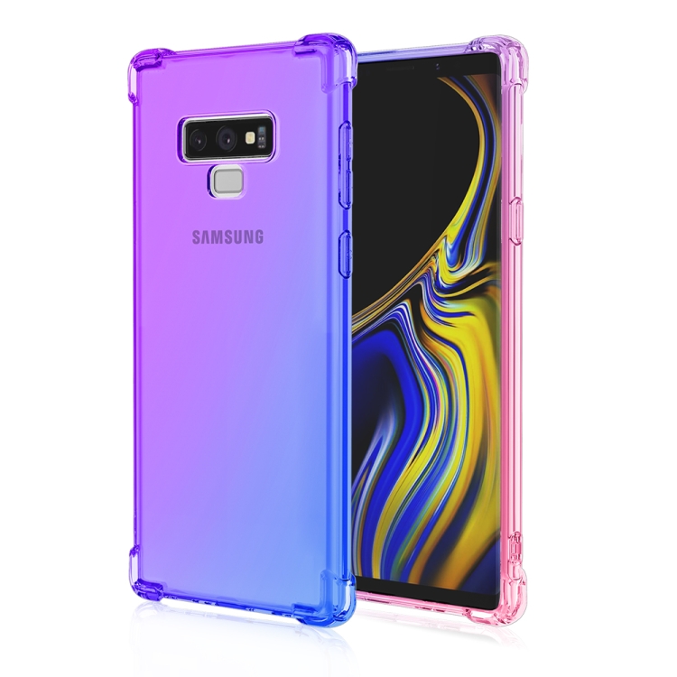 

For Samsung Galaxy Note9 Four-Corner Airbag Shockproof Gradient Color TPU Protective Case(Purple Blue)