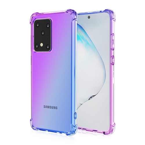 

For Samsung Galaxy S20 Ultra Four-Corner Airbag Shockproof Gradient Color TPU Protective Case(Purple Blue)