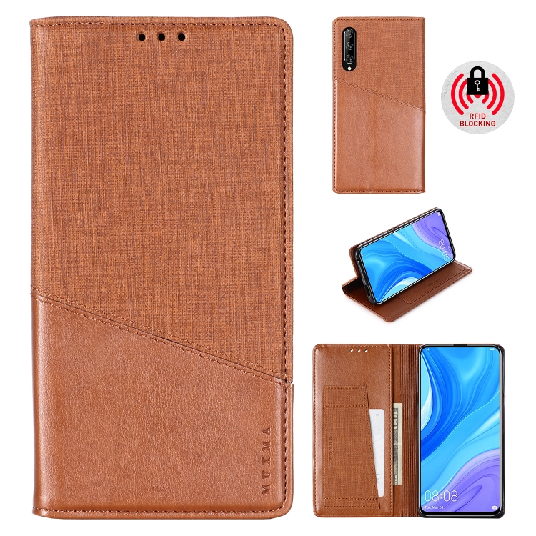 

For Huawei P Smart Pro(2019) MUXMA MX109 Horizontal Flip Leather Case with Holder & Card Slot & Wallet(Brown)