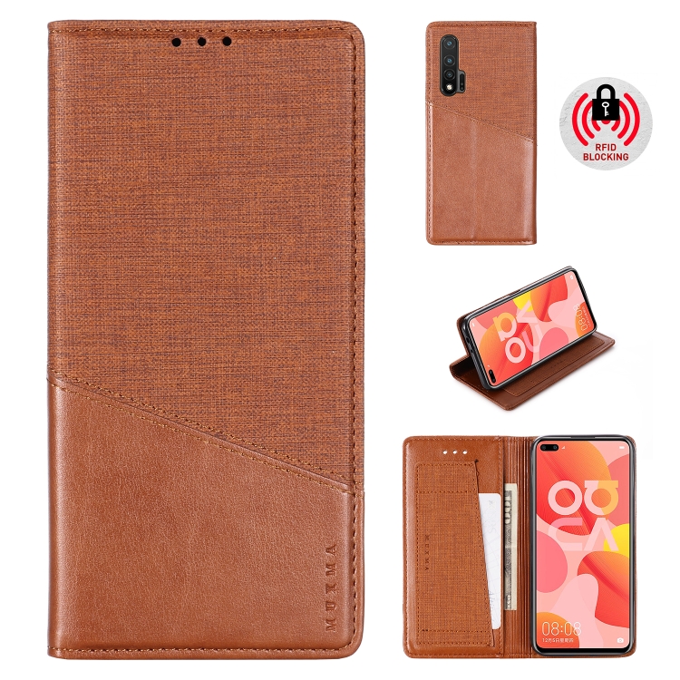 

For Huawei Nova 6 MUXMA MX109 Horizontal Flip Leather Case with Holder & Card Slot & Wallet(Brown)