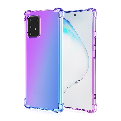 

For Samsung Galaxy A91 / M80s / S10 Lite Four-Corner Airbag Shockproof Gradient Color Clear TPU Case(Purple Blue)