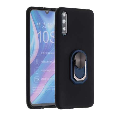 

For Huawei Y8p / Enjoy 10s / P Smart S Black Armor PC + TPU Shockproof Protective Case with Ring Holder(Blue)