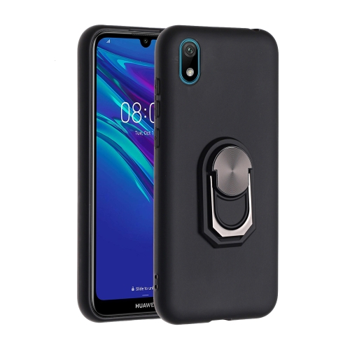 

For Huawei Y5 (2019) / Honor 8S Black Armor PC + TPU Shockproof Protective Case with Ring Holder(Black)