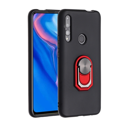 

For Huawei Y9 Prime (2019) / P Smart Z / Enjoy 10 Plus Black Armor PC + TPU Shockproof Protective Case with Ring Holder(Red)