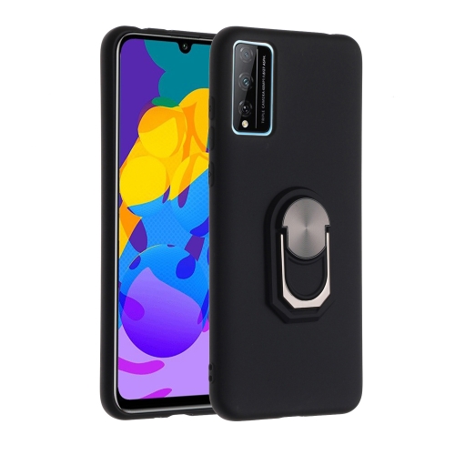 

For Huawei Honor Play4T Pro Black Armor PC + TPU Shockproof Protective Case with Ring Holder(Black)