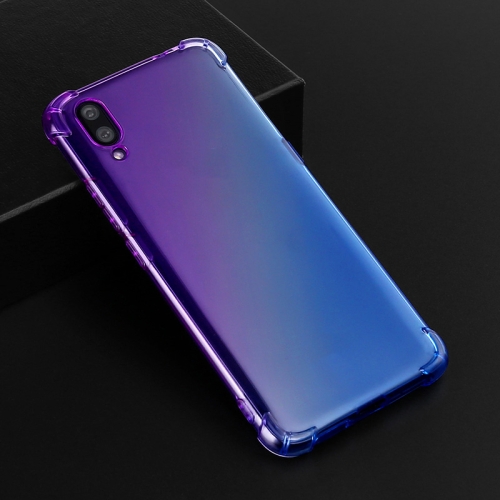 

For Vivo X23 Four-Corner Airbag Shockproof Gradient Color Clear TPU Case(Purple Blue)