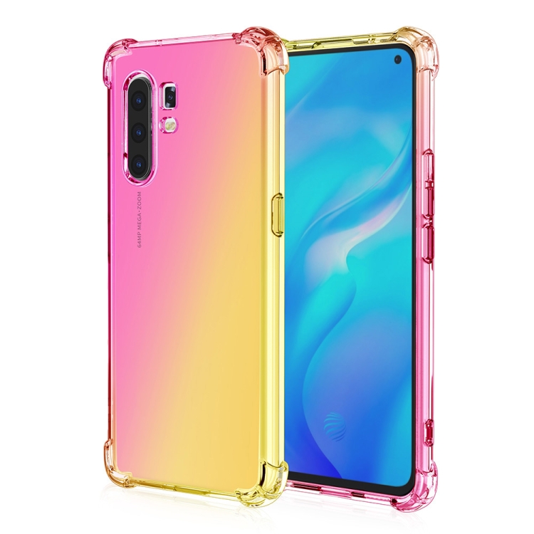 

For Vivo X30 Pro Four-Corner Airbag Shockproof Gradient Color Clear TPU Case(Pink Gold)