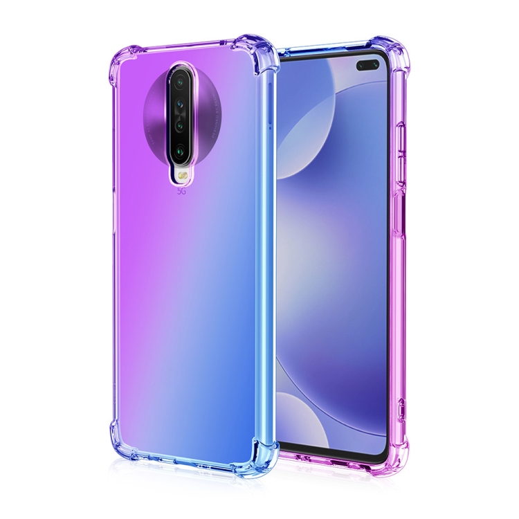 

For Xiaomi Redmi K30 Four-Corner Airbag Shockproof Gradient Color TPU Protective Case(Purple Blue)