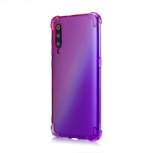 

For Xiaomi Mi 9 Four-Corner Airbag Shockproof Gradient Color TPU Protective Case(Pink Purple)