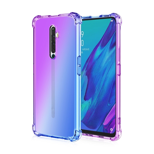 

For Oppo Reno2 F / Reno2 Z Four-Corner Airbag Shockproof Gradient Color Clear TPU Case(Purple Blue)