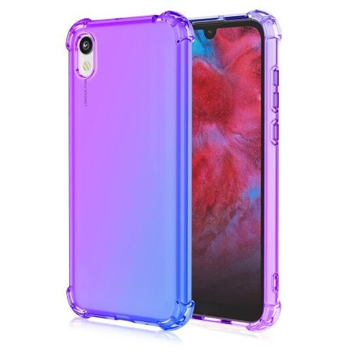 

For Huawei Honor 8S 2020 Four-Corner Airbag Shockproof Gradient Color TPU Protective Case(Purple Blue)