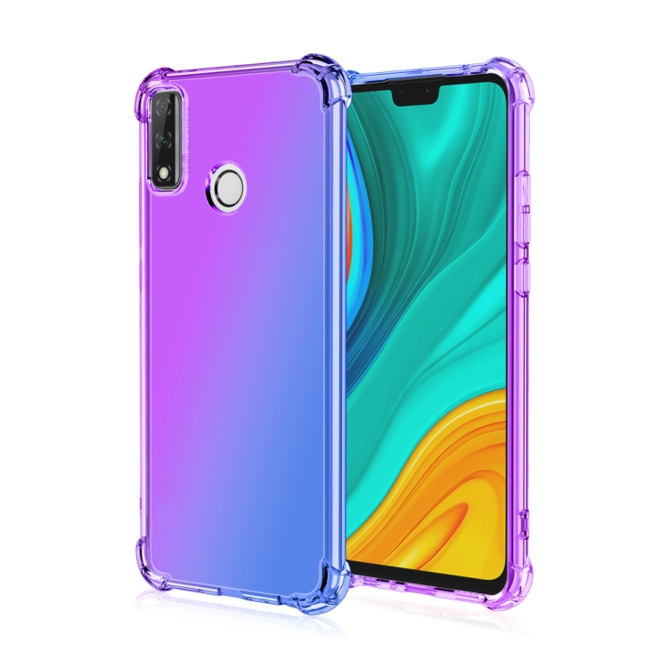 

For Huawei Y8s Four-Corner Airbag Shockproof Gradient Color TPU Protective Case(Purple Blue)
