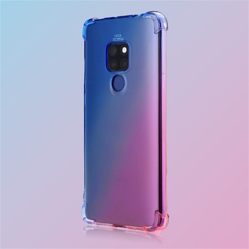 

For Huawei Mate 20 Four-Corner Airbag Shockproof Gradient Color TPU Protective Case(Blue Pink)