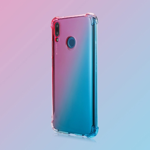 

For Huawei Y9 (2019) / Enjoy 9 Plus Four-Corner Airbag Shockproof Gradient Color TPU Protective Case(Pink Green)