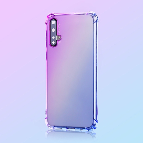 

For Huawei nova 5 Four-Corner Airbag Shockproof Gradient Color TPU Protective Case(Purple Blue)