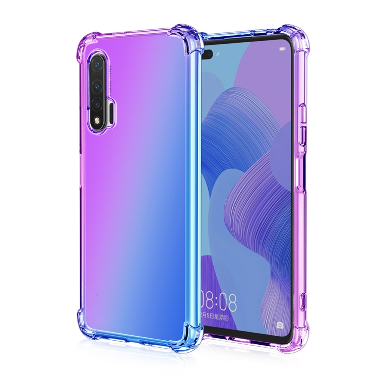 

For Huawei nova 6 Four-Corner Airbag Shockproof Gradient Color TPU Protective Case(Purple Blue)