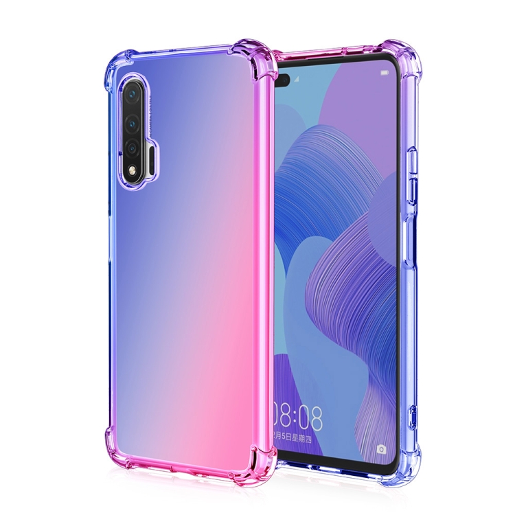 

For Huawei nova 6 Four-Corner Airbag Shockproof Gradient Color TPU Protective Case(Blue Pink)